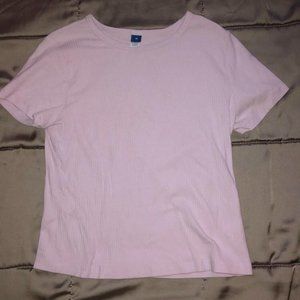 light purple ribbed tee - Old Navy